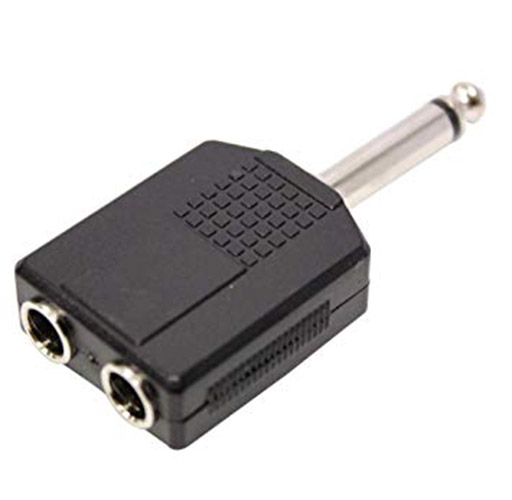 PLUG EN Y MONOFONICO 1/4 MICROFONO 2 HEMBRA X 1 MACHO