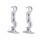 SOPORTE PLASTICO DOBLE PARA TUBO DE 5/8 CROMO    
