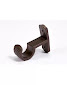 SOPORTE PLASTICO PARA TUBO CORTINA 5/8 CAFE