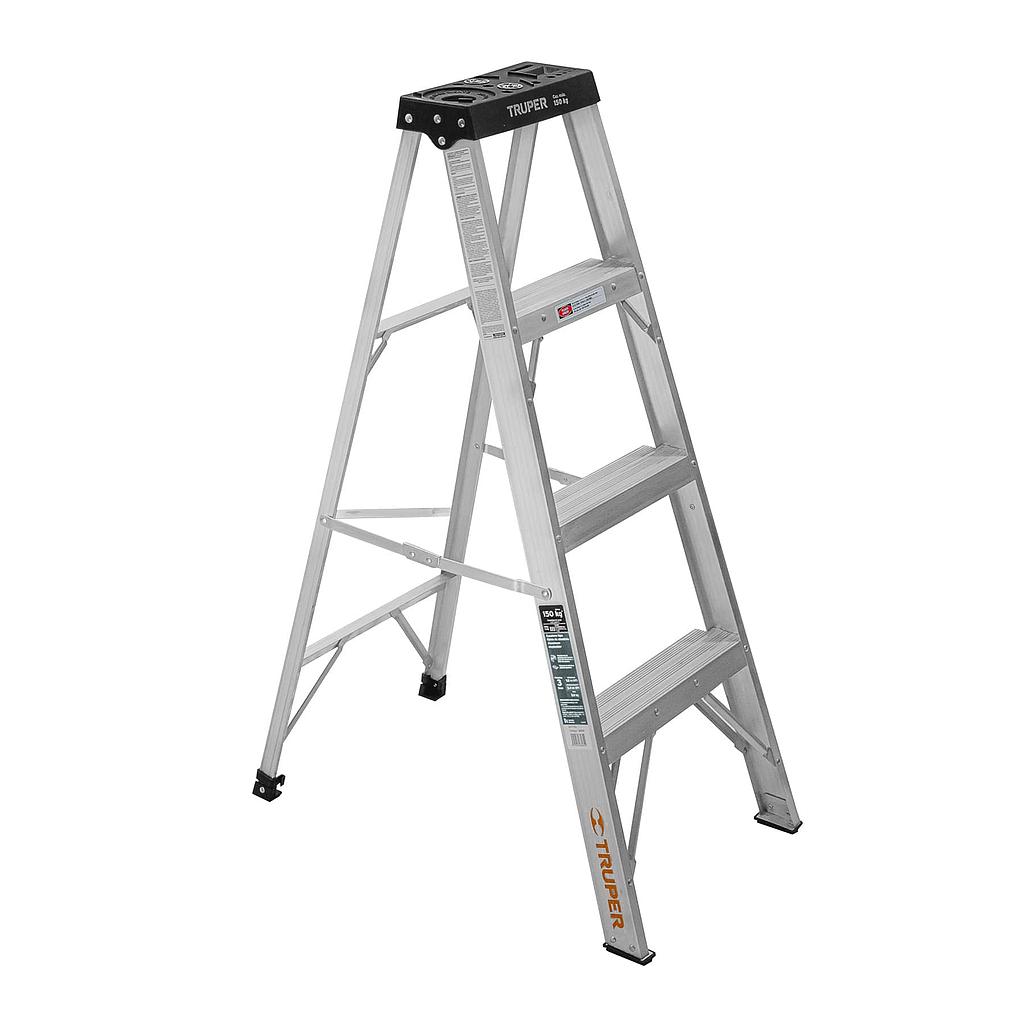 ESCALERA TIPO TIJERA DE ALUMINIO 3 PELDAÑOS TRUPER